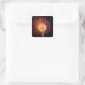 Vuurwerk I rood, wit en blauw Vierkante Sticker (Tas)