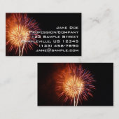 Vuurwerk I rood, wit en blauw Visitekaartje (Voorkant / Achterkant)