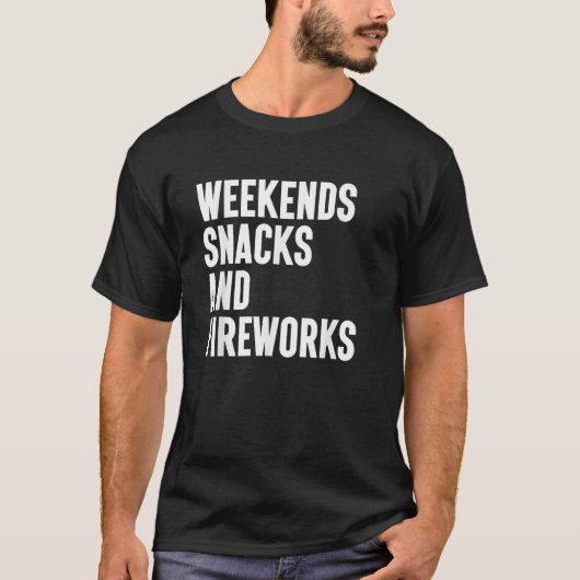 Vuurwerk Ik hou van vuurwerk voor mannen en vrouwe T-shirt (Voorkant)