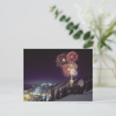 Vuurwerk in Big Mountain Resort in Whitefish, Briefkaart (Staand voorkant)