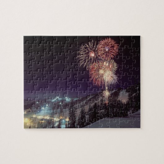 Vuurwerk in Big Mountain Resort in Whitefish, Legpuzzel (Horizontaal)