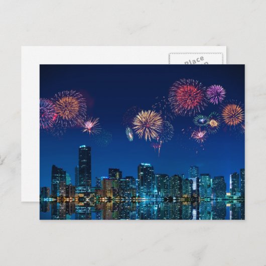 Vuurwerk in Brussel - Briefkaart (Voorkant / Achterkant)