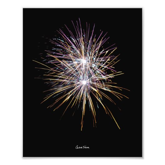 Vuurwerk in Californië Foto Afdruk (Voorkant)