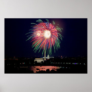 Vuurwerk in DC Poster