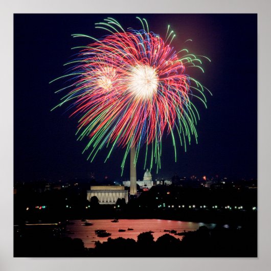 Vuurwerk in DC Poster (Voorkant)