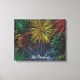 Vuurwerk in de lucht canvas afdruk