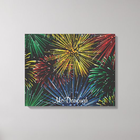 Vuurwerk in de lucht canvas afdruk (Voorkant)