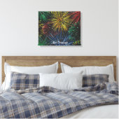 Vuurwerk in de lucht canvas afdruk (Insitu (Slaapkamer))