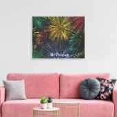 Vuurwerk in de lucht canvas afdruk (Insitu (Woonkamer))