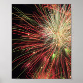 Vuurwerk in de Night Sky Poster (Voorkant)