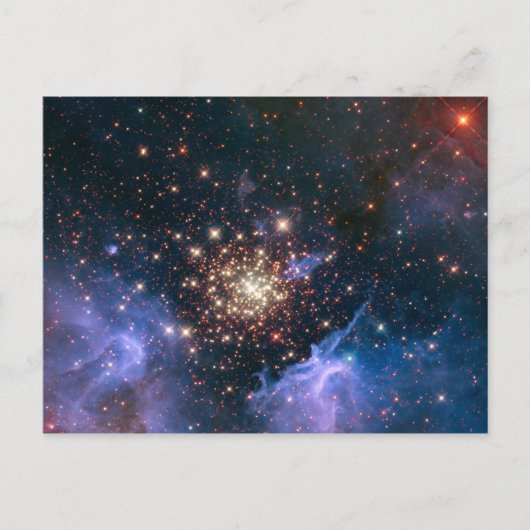 Vuurwerk in de ruimte briefkaart (Voorkant)