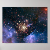 Vuurwerk in de ruimte hemelfoto poster (Voorkant)
