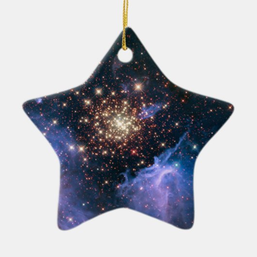 Vuurwerk in de ruimte Hemelse Ster Keramisch Ornament (Voorkant)