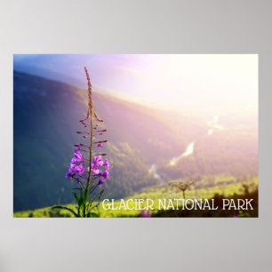 Vuurwerk in Glacier National Park Poster