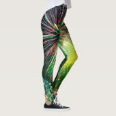 Vuurwerk in groene finale Leggings (Rechts)