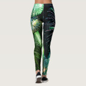 Vuurwerk in groene finale Leggings (Achterkant)
