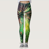 Vuurwerk in groene finale Leggings (Voorkant)
