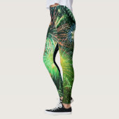 Vuurwerk in groene finale Leggings (Links)