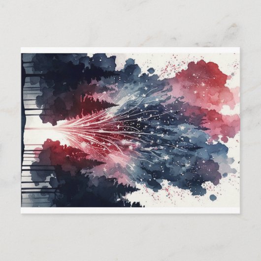 Vuurwerk in het Briefkaart bos (Voorkant)