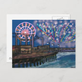 Vuurwerk in het Briefkaart Sky (Voorkant / Achterkant)