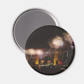 Vuurwerk in Houston Texas Magneet (Voorkant / Achterkant)