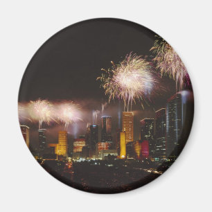 Vuurwerk in Houston Texas Magneet