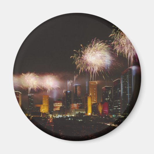 Vuurwerk in Houston Texas Magneet (Voorkant)