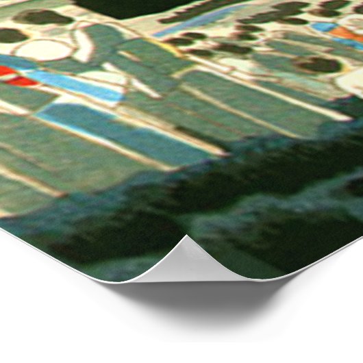 Vuurwerk in Kamo River Kyoto Kotozuka Eiichi 1950 Poster (Hoek)