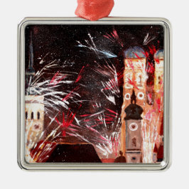 Vuurwerk in München Metalen Ornament