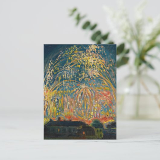 Vuurwerk in Nice | Nikolai Tarkhov Briefkaart (Staand voorkant)