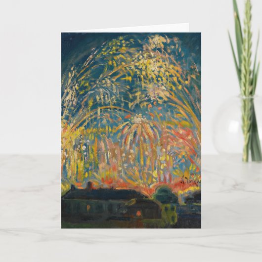 Vuurwerk in Nice | Nikolai Tarkhov Kaart (Voorkant)