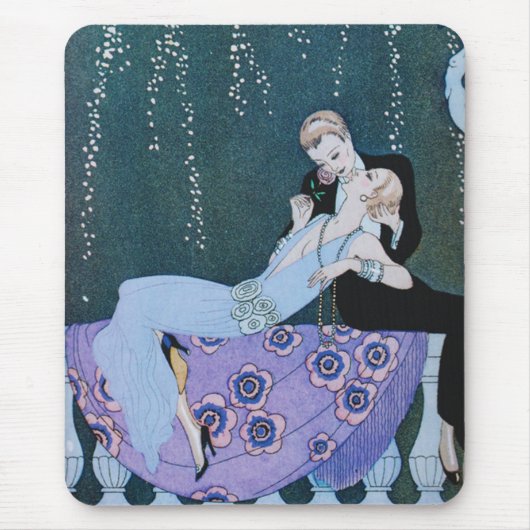 Vuurwerk in Parijs Art Deco Muismat (Voorkant)