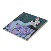 Vuurwerk in Parijs Art Deco Tile Tegeltje (Zijkant)