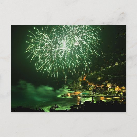 Vuurwerk in Recco Briefkaart (Voorkant)