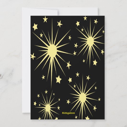 Vuurwerk in Sky Vierde uitnodiging van juli (Achterkant)