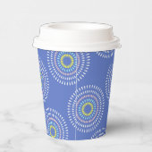 Vuurwerk Japans Blauw Papieren Bekers (Rechts)