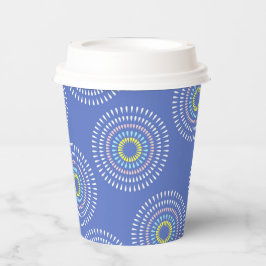 Vuurwerk Japans Blauw Papieren Bekers