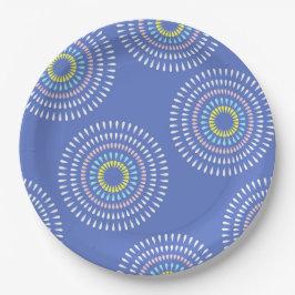 Vuurwerk Japans Blauw Papieren Bordje