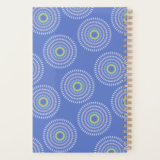 Vuurwerk Japans Blauw Planner (Achterkant)