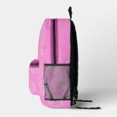 Vuurwerk Japans Roze Bedrukte Rugzak (Rechts)