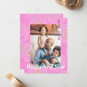 Vuurwerk Japans Roze Notitiekaartje (Voorkant / Achterkant in situ)