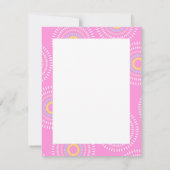 Vuurwerk Japans Roze Notitiekaartje (Achterkant)