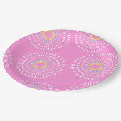 Vuurwerk Japans Roze Papieren Bordje (Gekanteld)