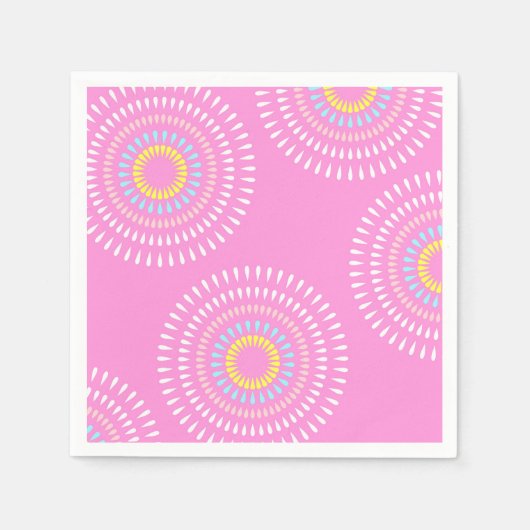 Vuurwerk Japans Roze Servet (Voorkant)