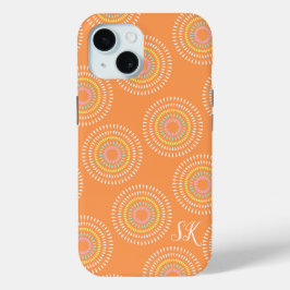 Vuurwerk Japans Sinaasappel iPhone 15 Case