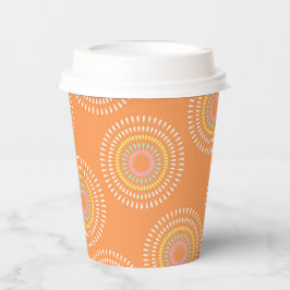 Vuurwerk Japans Sinaasappel Papieren Bekers