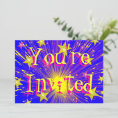 Vuurwerk 'Je bent uitgenodigd' uitnodiging (Staand voorkant)