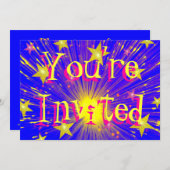 Vuurwerk 'Je bent uitgenodigd' uitnodiging (Voorkant / Achterkant)