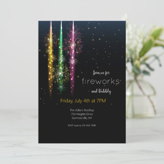 Vuurwerk Kaart (Staand voorkant)