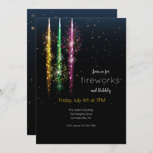 Vuurwerk Kaart (Voorkant / Achterkant)